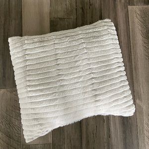 Gray Faux Fur 16” x 16” Decorative Throw Pillow